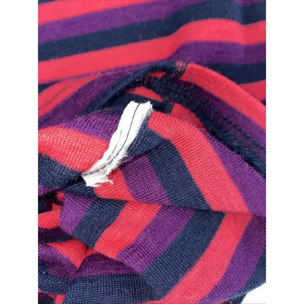 Youth Size 3/4Y Mountain Warehouse Merino Wool Top Pink Purple Navy Striped